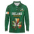 Custom Ireland Rugby Long Sleeve Polo Shirt Shamrock With Ireland Flag Colors - Wonder Print Shop