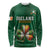 Custom Ireland Rugby Long Sleeve Shirt Shamrock With Ireland Flag Colors - Wonder Print Shop