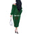 Custom Ireland Rugby Off The Shoulder Long Sleeve Dress Shamrock With Ireland Flag Colors - Wonder Print Shop