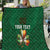 Custom Ireland Rugby Quilt Shamrock With Ireland Flag Colors