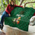 Custom Ireland Rugby Quilt Shamrock With Ireland Flag Colors