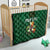 Custom Ireland Rugby Quilt Shamrock With Ireland Flag Colors