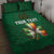 Custom Ireland Rugby Quilt Bed Set Shamrock With Ireland Flag Colors