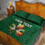 Custom Ireland Rugby Quilt Bed Set Shamrock With Ireland Flag Colors