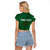 Custom Ireland Rugby Raglan Cropped T Shirt Shamrock With Ireland Flag Colors