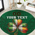 Custom Ireland Rugby Round Carpet Shamrock With Ireland Flag Colors