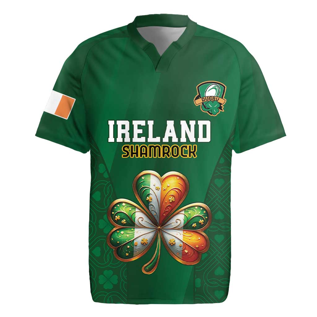 Custom Ireland Rugby Rugby Jersey Shamrock With Ireland Flag Colors