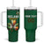 Custom Ireland Rugby Tumbler With Handle Shamrock With Ireland Flag Colors