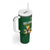 Custom Ireland Rugby Tumbler With Handle Shamrock With Ireland Flag Colors