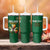 Custom Ireland Rugby Tumbler With Handle Shamrock With Ireland Flag Colors