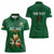 Custom Ireland Rugby Women Polo Shirt Shamrock With Ireland Flag Colors