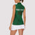 Custom Ireland Rugby Women Sleeveless Polo Shirt Shamrock With Ireland Flag Colors