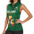 Custom Ireland Rugby Women Sleeveless Polo Shirt Shamrock With Ireland Flag Colors