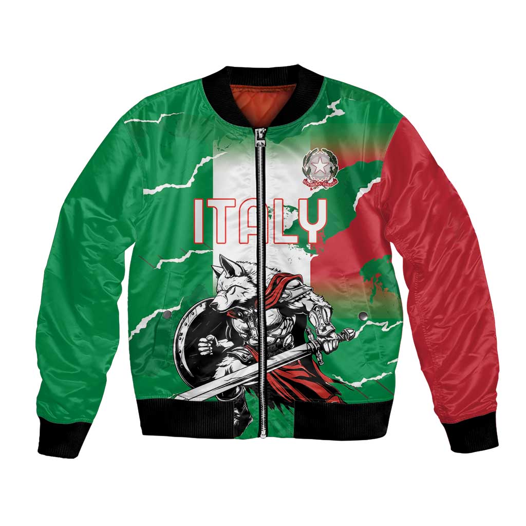 Personalized Italy Bomber Jacket Wolf Warrior Grunge Style - Wonder Print Shop