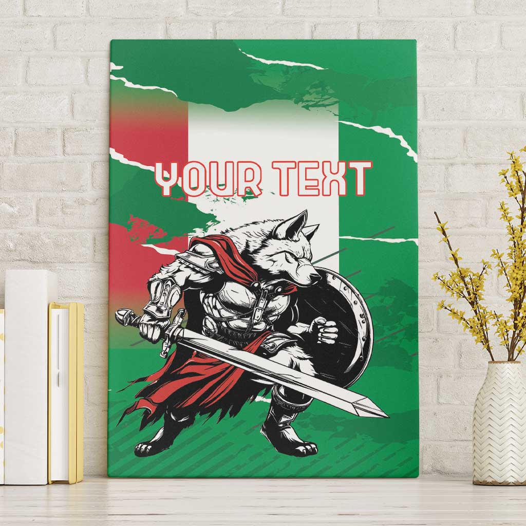 Personalized Italy Canvas Wall Art Wolf Warrior Grunge Style - Wonder Print Shop