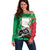 Personalized Italy Off Shoulder Sweater Wolf Warrior Grunge Style