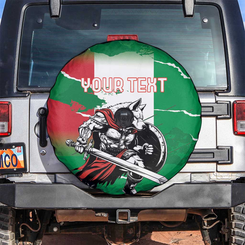 Personalized Italy Spare Tire Cover Wolf Warrior Grunge Style - Wonder Print Shop