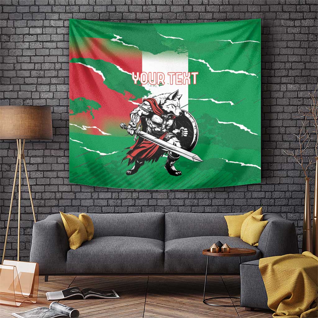 Personalized Italy Tapestry Wolf Warrior Grunge Style - Wonder Print Shop