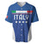 Custom Italy Football Baseball Jersey Italy Flag Pattern On Blue - Wonder Print Shop