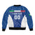 Custom Italy Football Bomber Jacket Italy Flag Pattern On Blue - Wonder Print Shop