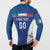 Custom Italy Football Button Sweatshirt Italy Flag Pattern On Blue - Wonder Print Shop