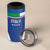 Custom Italy Football 4 in 1 Can Cooler Tumbler Italy Flag Pattern On Blue