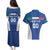 Custom Italy Football Couples Matching Puletasi and Hawaiian Shirt Italy Flag Pattern On Blue