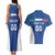 Custom Italy Football Couples Matching Tank Maxi Dress and Hawaiian Shirt Italy Flag Pattern On Blue