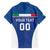 Custom Italy Football Family Matching Off The Shoulder Long Sleeve Dress and Hawaiian Shirt Italy Flag Pattern On Blue