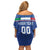 Custom Italy Football Family Matching Off Shoulder Short Dress and Hawaiian Shirt Italy Flag Pattern On Blue - Wonder Print Shop