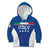 Custom Italy Football Kid Hoodie Italy Flag Pattern On Blue - Wonder Print Shop