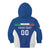 Custom Italy Football Kid Hoodie Italy Flag Pattern On Blue - Wonder Print Shop