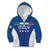 Custom Italy Football Kid Hoodie Italy Flag Pattern On Blue - Wonder Print Shop