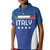 Custom Italy Football Kid Polo Shirt Italy Flag Pattern On Blue - Wonder Print Shop