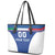 Custom Italy Football Leather Tote Bag Italy Flag Pattern On Blue