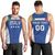 Custom Italy Football Men Tank Top Italy Flag Pattern On Blue