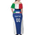 Custom Italy Football Off Shoulder Maxi Dress Italy Flag Pattern On Blue - Wonder Print Shop