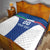 Custom Italy Football Quilt Italy Flag Pattern On Blue - Wonder Print Shop