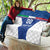 Custom Italy Football Quilt Italy Flag Pattern On Blue - Wonder Print Shop