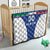 Custom Italy Football Quilt Italy Flag Pattern On Blue - Wonder Print Shop