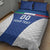 Custom Italy Football Quilt Bed Set Italy Flag Pattern On Blue