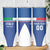 Custom Italy Football Skinny Tumbler Italy Flag Pattern On Blue