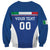 Custom Italy Football Sweatshirt Italy Flag Pattern On Blue - Wonder Print Shop