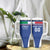 Custom Italy Football Tumbler With Handle Italy Flag Pattern On Blue