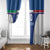 Custom Italy Football Window Curtain Italy Flag Pattern On Blue - Wonder Print Shop