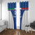 Custom Italy Football Window Curtain Italy Flag Pattern On Blue - Wonder Print Shop