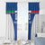 Custom Italy Football Window Curtain Italy Flag Pattern On Blue - Wonder Print Shop