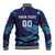 Custom Italy Rugby Baseball Jacket Gli Azzurri Flame Pattern - Wonder Print Shop