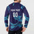 Custom Italy Rugby Button Sweatshirt Gli Azzurri Flame Pattern - Wonder Print Shop