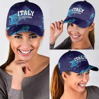 Custom Italy Rugby Classic Cap Gli Azzurri Flame Pattern - Wonder Print Shop